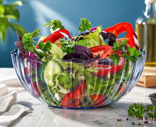 4 Pack Plastic Serving Bowls - 74oz Salad & Snack Bowls, Break-Resistant, Multicolor