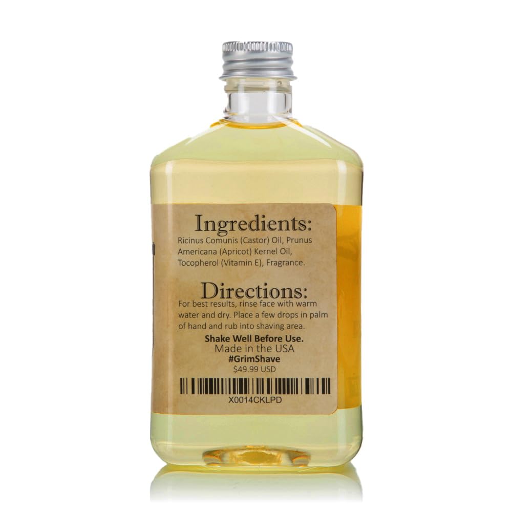 The Blades Grim – Pre-Shave Oil for Smooth Shaving | Handmade in the USA, 8.45oz (Smolder)