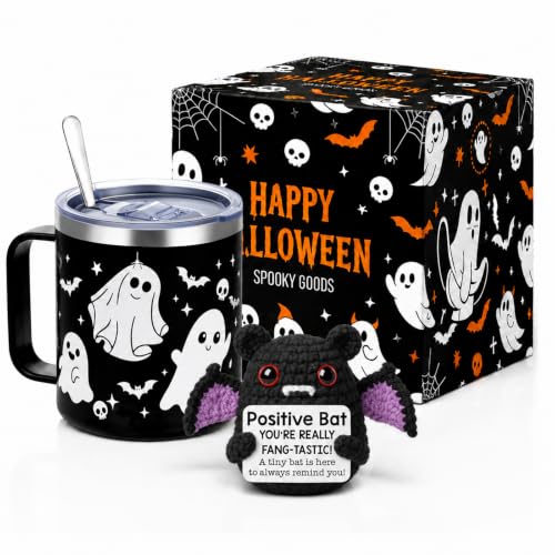 Halloween Ghost Mug - 15oz Stainless Steel Insulated Coffee Cup - Style 3