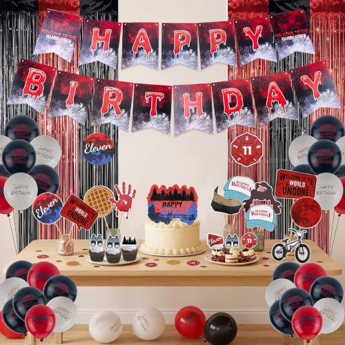 Black & Red Horror Theme Birthday Party Decoration Set - Complete Supplies Kit