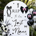 Black Rip to Her Last Name Sign Decal for Bridal Shower & Halloween Backdrop