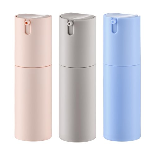 Lulupack 1 oz Airless Pump Bottles, Travel Lotion Container, Skincare Containers for Moisturizer(Plastic, Multicolor, 3Pcs)