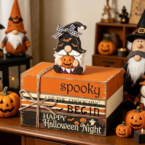 Halloween Gnome Decor Indoor - Farmhouse Spooky Halloween Ornament