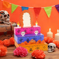 BrightRow Classic Day of Dead Ofrenda Altar Decoration - Wooden Mexican Celebration