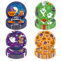 48Pcs Halloween Paper Plates 7 Inch with Ghost Pumpkin Skeleton Designs - Fall Party Tableware - Halloween Variation