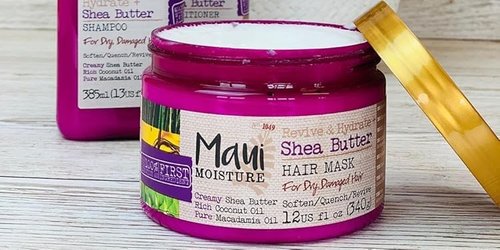 Maui Moisture Shea Butter Hair Mask 12 Ounce Jar (Heal/Hydrate) (354ml) (3 Pack)