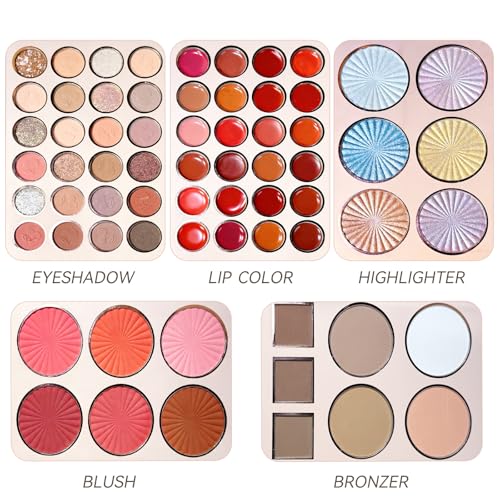 Daily Glamour 67-Color Foldable Makeup Palette - Face, Eyes & Lips Kit