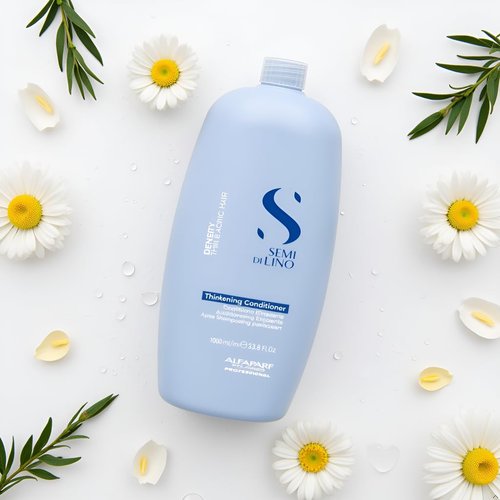 Alfaparf Milano Semi Di Lino Density Conditioner - Sulfate-Free, Detangling & Moisturizing for Thin Hair with Filler Complex - Provides Softness & Added Volume (33.8 Fl Oz)
