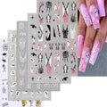 Halloween Spider Web Nail Stickers 5 Sheets Luminous Ghost Skeleton Design - Variation of THIS listing 284