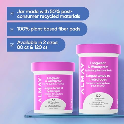 Almay Longwear & Waterproof Eye Makeup Remover Pads - 80 Count