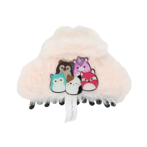 Bioworld Squishmallows Treat Yourself 4-Piece Accessory Care Kit Clear Character Design Cosmetic Storage Travel Bag Gift Set