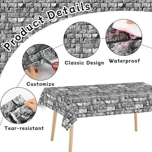 Stone Wall Backdrop Tablecloth Roll 200FT x 51 Inch - Medieval & Party Decor - Variation of 2362" x 51"