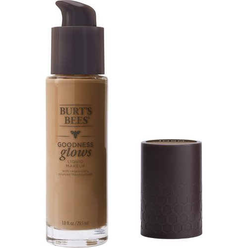 Burt's Bees Goodness Glows Liquid Makeup - Rich Caramel, Flawless Finish, 1.0 Ounce