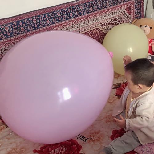 36 Inch Pink Giant Balloons - 9Pcs Latex Large Party Decorations - Variation Pink-d01