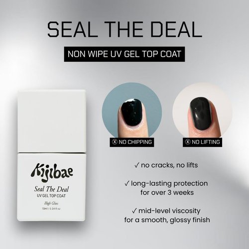 Seal The Deal UV Gel Top Coat - High Gloss Nail Protection for Long-Lasting Shine, 10ml