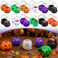 24 Pack Halloween Pumpkin Candy Buckets for Trick-or-Treating & Parties