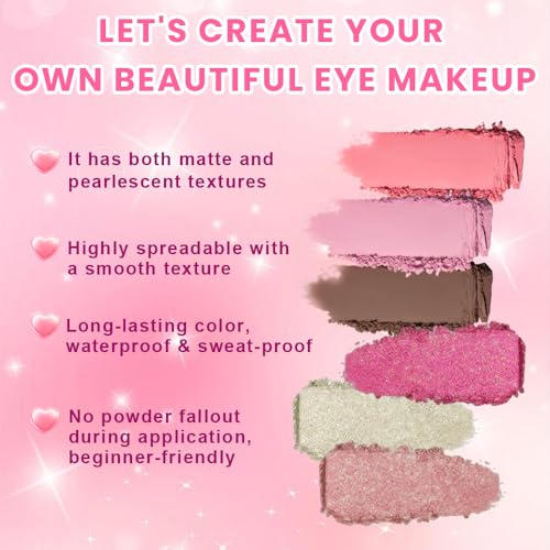 SUAKE Nude Pink Eyeshadow Palette 20 Colors - Matte & Shimmer, Vibrant & Blendable, Variation 01