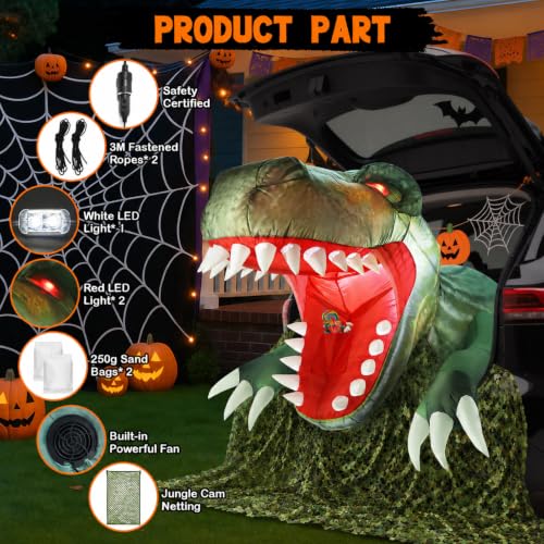 Inflatable Dinosaur Car Decoration Kit for Trunk or Treat - Dinasaur Variation