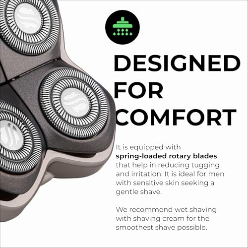 Skull Shaver Forte PRO 4 Rotary Blade Replacement for Wet & Dry Shavers
