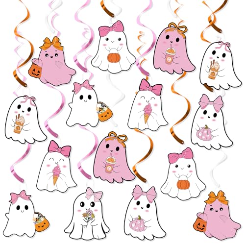 Halloween Ghost & Bows Hanging Decorations - Party Swirls & Ornaments
