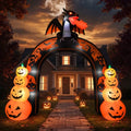 Giant Halloween Inflatable Archway with Dragon and Pumpkins - Outdoor Yard Decor