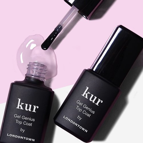 LONDONTOWN Nail Concealer & Gel Genius Top Coat Duo - Brighten & Illuminate Nails, 2 Piece Set, 0.4 Fl Oz