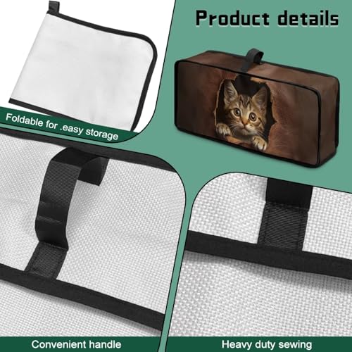Funny Cat Long Slot Bread Machine Cover with Handle - Dustproof Kitchen Protector
