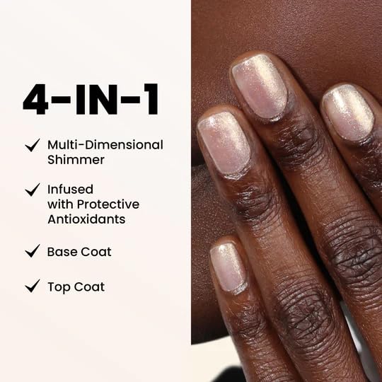 LONDONTOWN Sunkissed Shimmer Nail Highlighter 0.4 Fl Oz - Buildable Gold & Pink