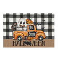 Ghost Truck Halloween Placemats - 24x36 Inch Rectangular Table Mats for Kitchen & Dining, Black & Beige