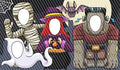 Halloween Ghouls and Ghost Hole Face Banner for Party Photo Booths - Indoor Outdoor Decor