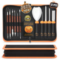 Pumpkin Carving Kit for Adults & Kids with Stainless Steel Tools & Carrying Case