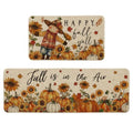 Fall Kitchen Mats Set of 2 Non-Slip Decor Mats for Entryway and Floor Protection