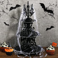 Halloween 3-Tier Cupcake Stand Gothic Skull Candelabra with Web Display