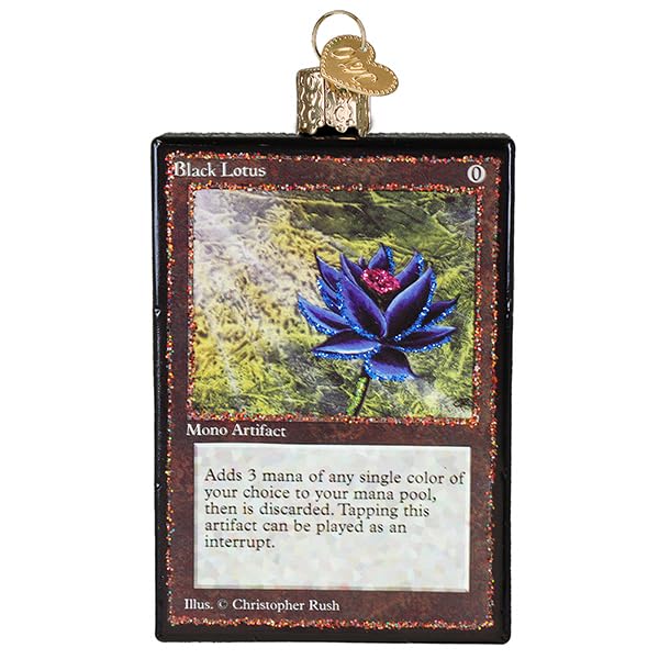 Black Lotus Glass Ornament - Magic: The Gathering Holiday Collectible