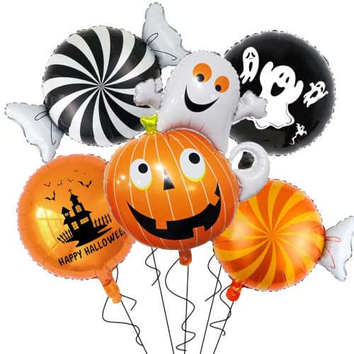 Halloween Balloons Set with Ghost Pumpkin Variation - Indoor Outdoor Decorations