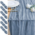 Dusty Blue Cheesecloth Table Runner 10FT 6 Pack Boho Gauze Linen for Weddings