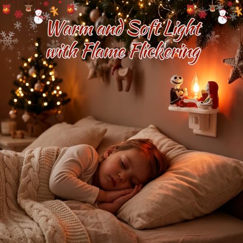 Ghost Campfire Night Light Plug-in Decor for Halloween & Christmas