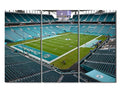 Miami Hard Rock Stadium Canvas Wall Art - 3 Panels, 28x14 Inch Each - Stadium Football Decor for Living Room & Bedroom - Variation 12