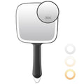 Famihomii Hand Mirror with 30X Magnifying Detachable Mirror, Lighted Handheld Mirror, Lightweight & Durable, Portable & Hangable for Makeup, Hair Styling, Shaving, Battery Operated
