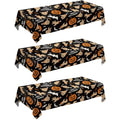 Pumpkin Hand Halloween Tablecloths - 3 Pack 54x108 Inches Disposable Plastic Decor