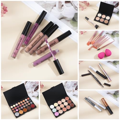 Pink Makeup Kit for Women Teen Beginners Full Set with Organizer - Gift