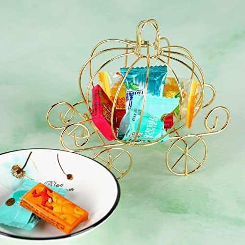 Halloween Pumpkin Carriage Candy Holder - Tabletop Decoration & Party Favors