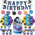 Halloween Birthday Party Decorations Set with Banner Balloons Cake Toppers Spooky Theme