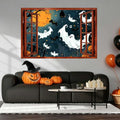 Halloween Ghost and Bat Wall Decals - Peel and Stick Halloween Decorations