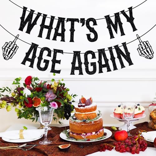 Gothic Birthday Banner - Old English Funeral Style for 20th-50th Milestone Celebrations
