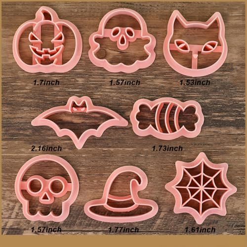 Halloween Bat Cookie Cutter Set - 8Pcs F Variation for Decorations & DIY Baking
