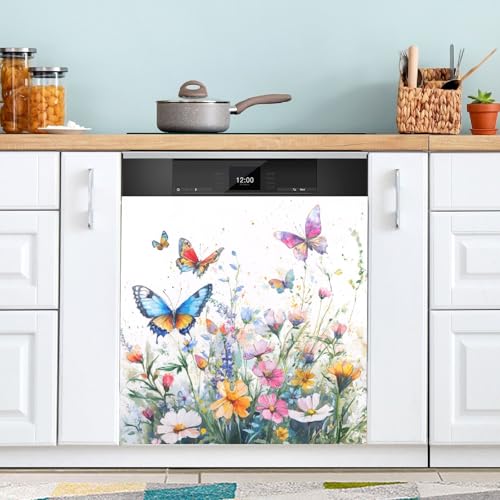Magnetic Dishwasher Cover Panel A1 - Reusable Trimmable Kitchen Decor 23x26 Inch