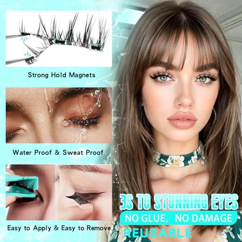 Veleasha Magnetic Magnetic Eyelashes with Applicator - Lovely Variation