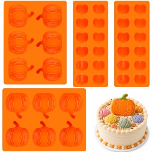 Pumpkin Silicone Mold Set for Baking and Crafts - 4 Pieces