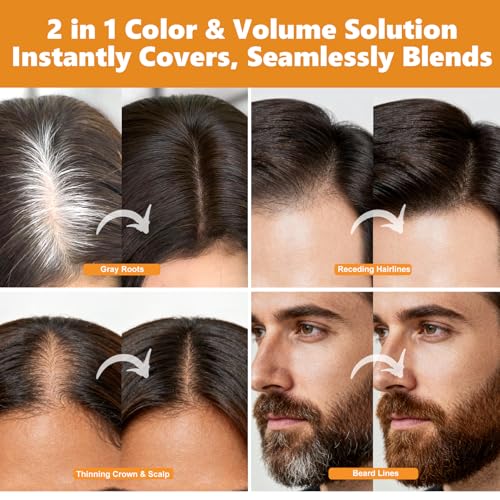 Root Touch Up Hair Color Spray - Dark Brown 4oz for Natural Gray Coverage